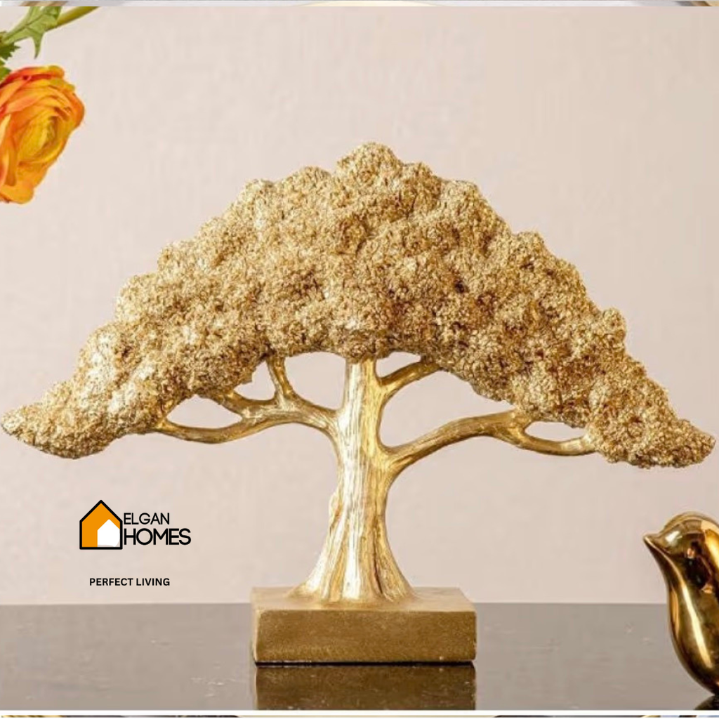 Statue Reisn Tree with Black Wooden Base Sculpture