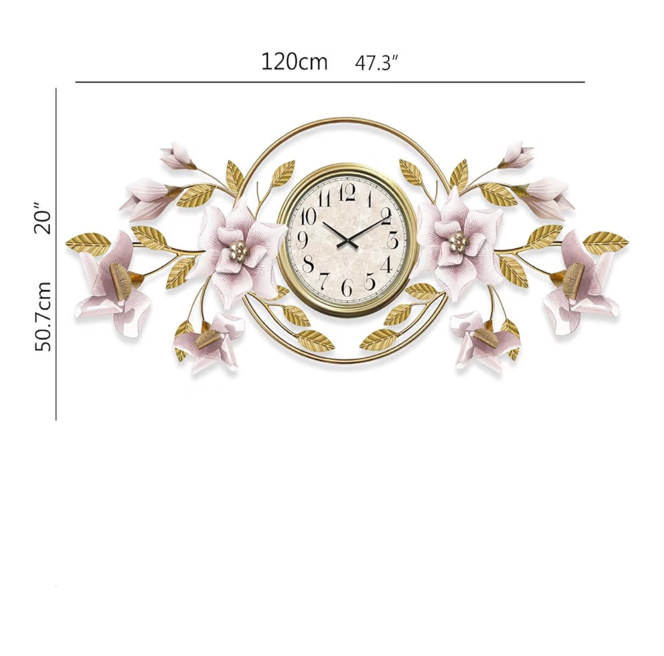 Large Rose Gold And Copper Decor Clock