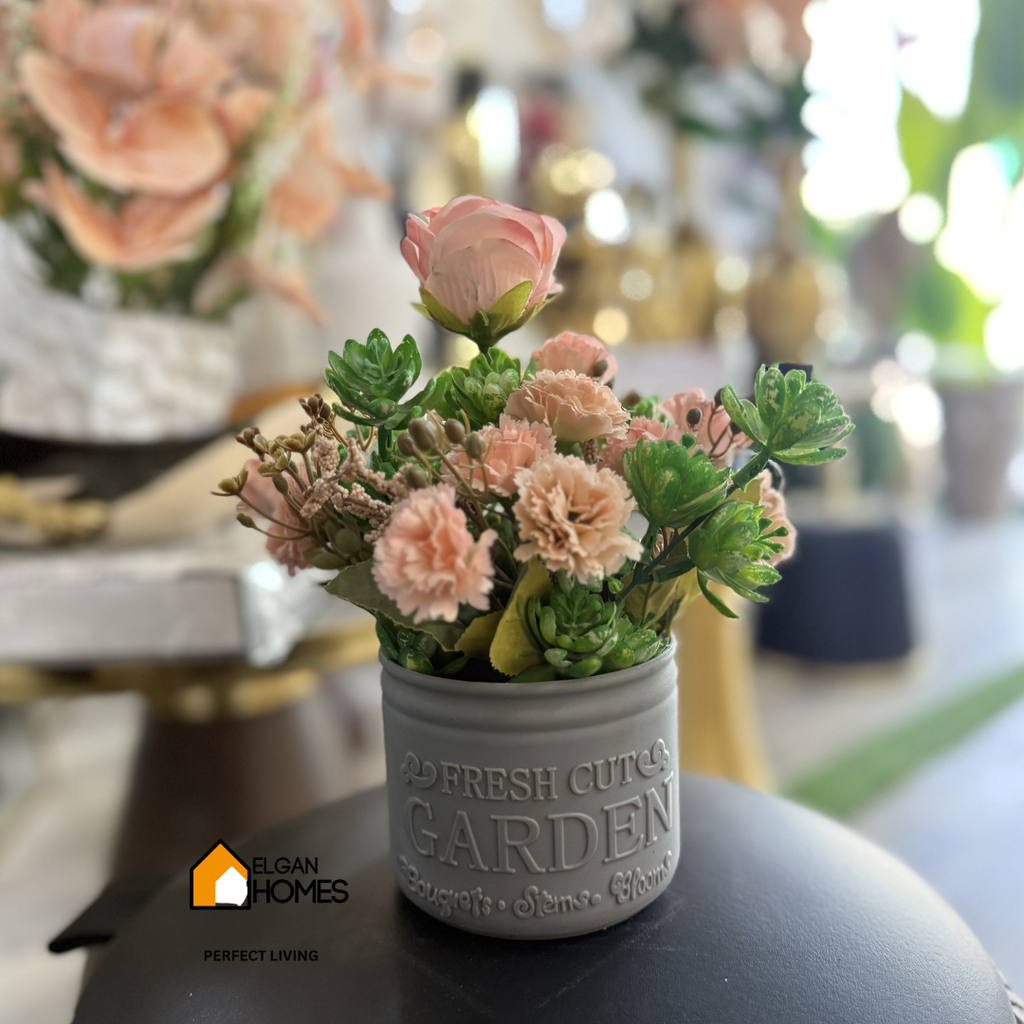 Garden Pink Roses Table pot