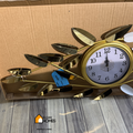 Golden Metal wall Clock Decor
