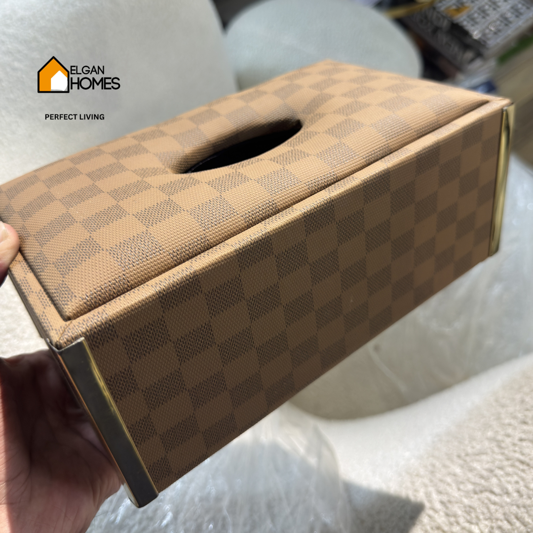 Branded Leather Tissue box