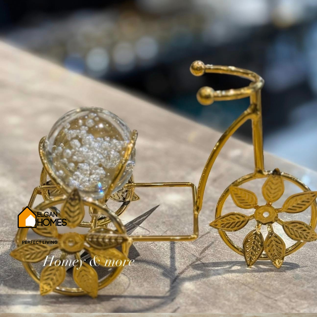 Metal and Crystal cycle Table decor