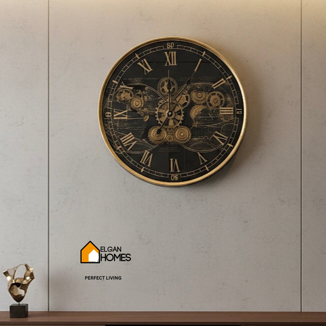 Lexro Moving Gear Metal wall clock