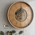 Elegan Large Moving Gear Metal Wall Clock