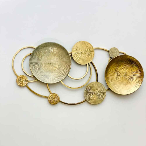 Abstract Golden Metal Wall Decor