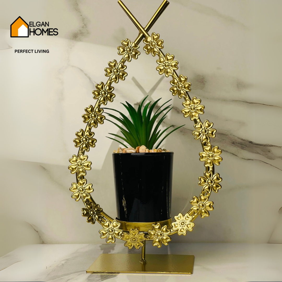 Golden Metal Planter