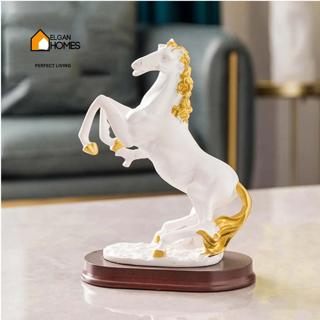 Jumping Resin Horse Table Décor