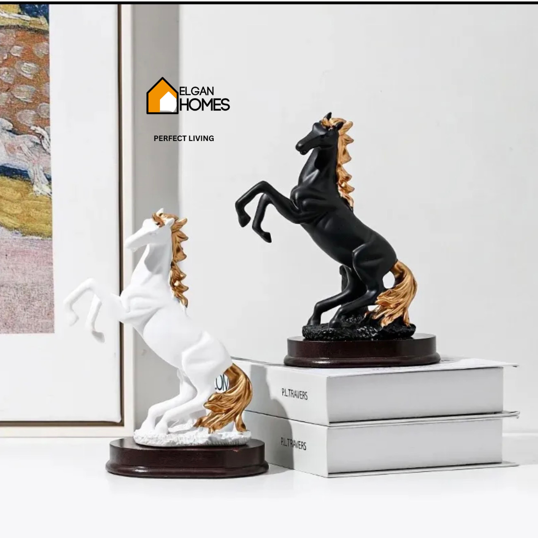 Jumping Resin Horse Table Décor