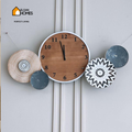Wooden Metallic Wall clock decor Rough Design