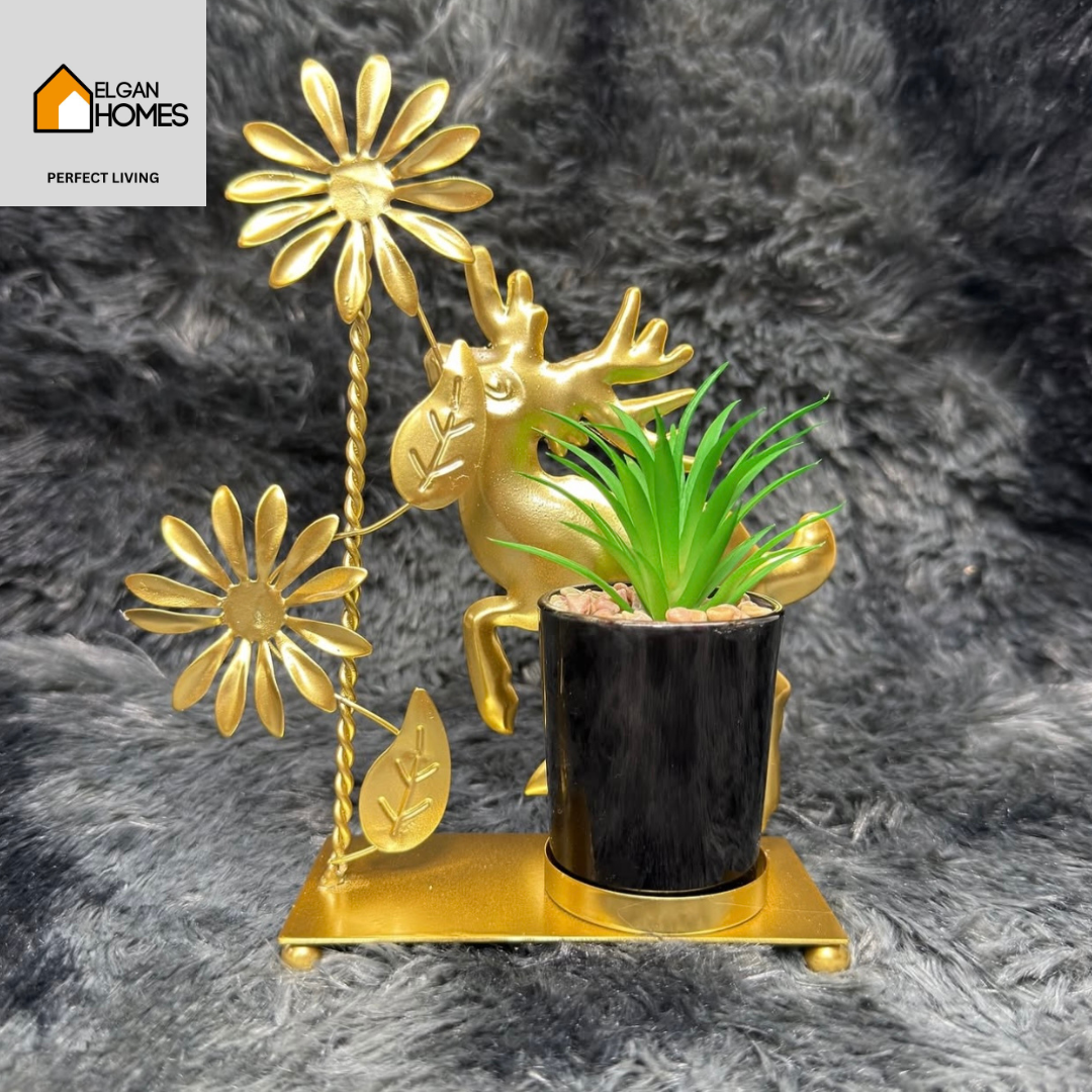 Golden Deer metal Planter